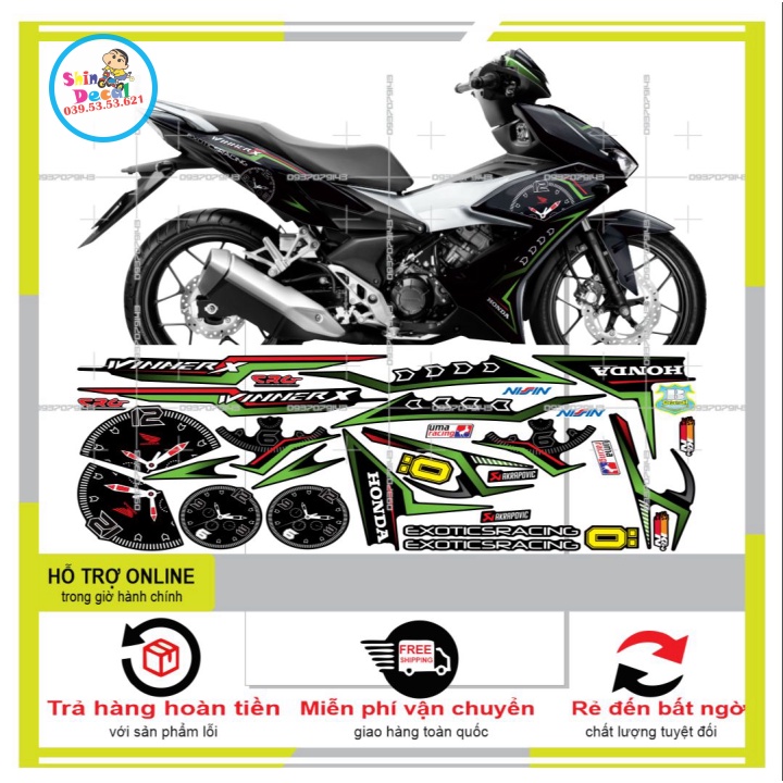 TEM XE WINNER X ĐỒNG HỒ K3020 -- SHIN DECAL 2