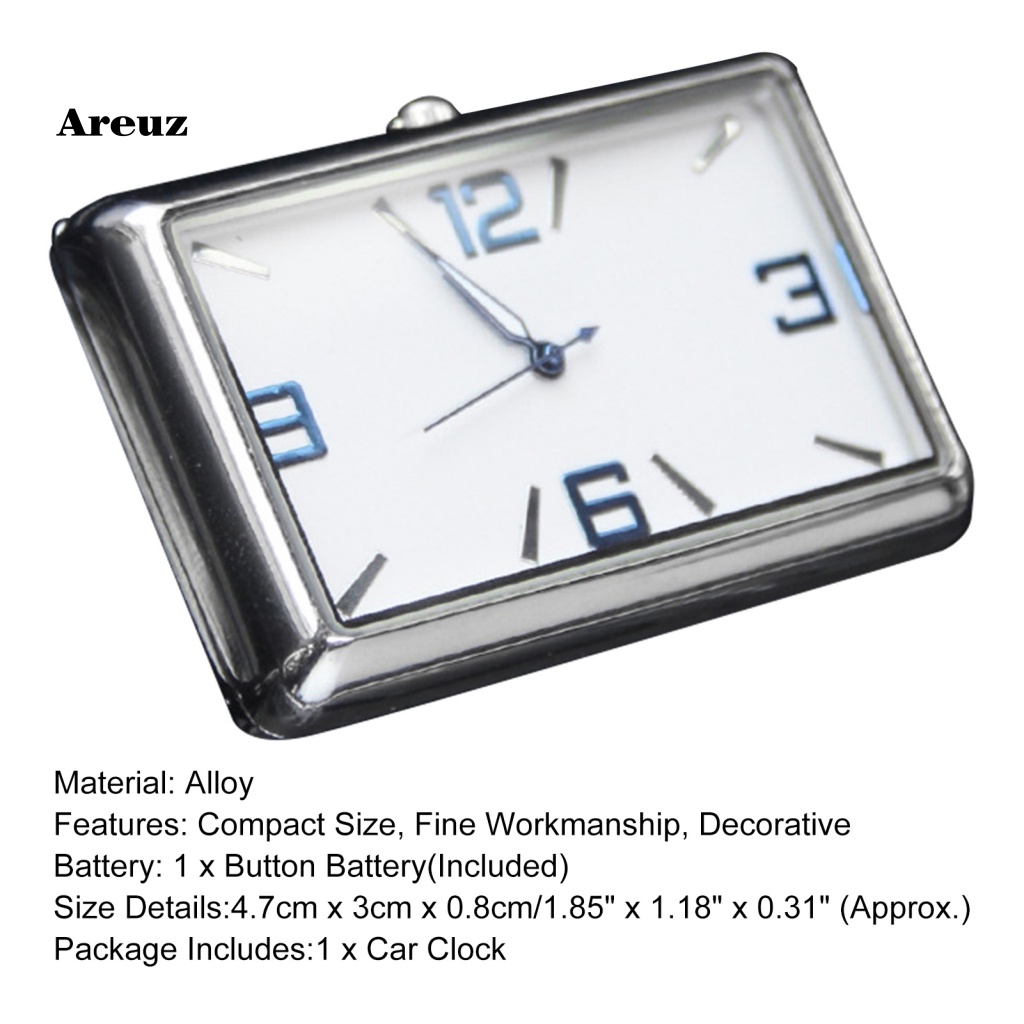 Đồng Hồ Xe Hơi Mini Dạ Quang Nút Bấm Chạy Bằng Pin