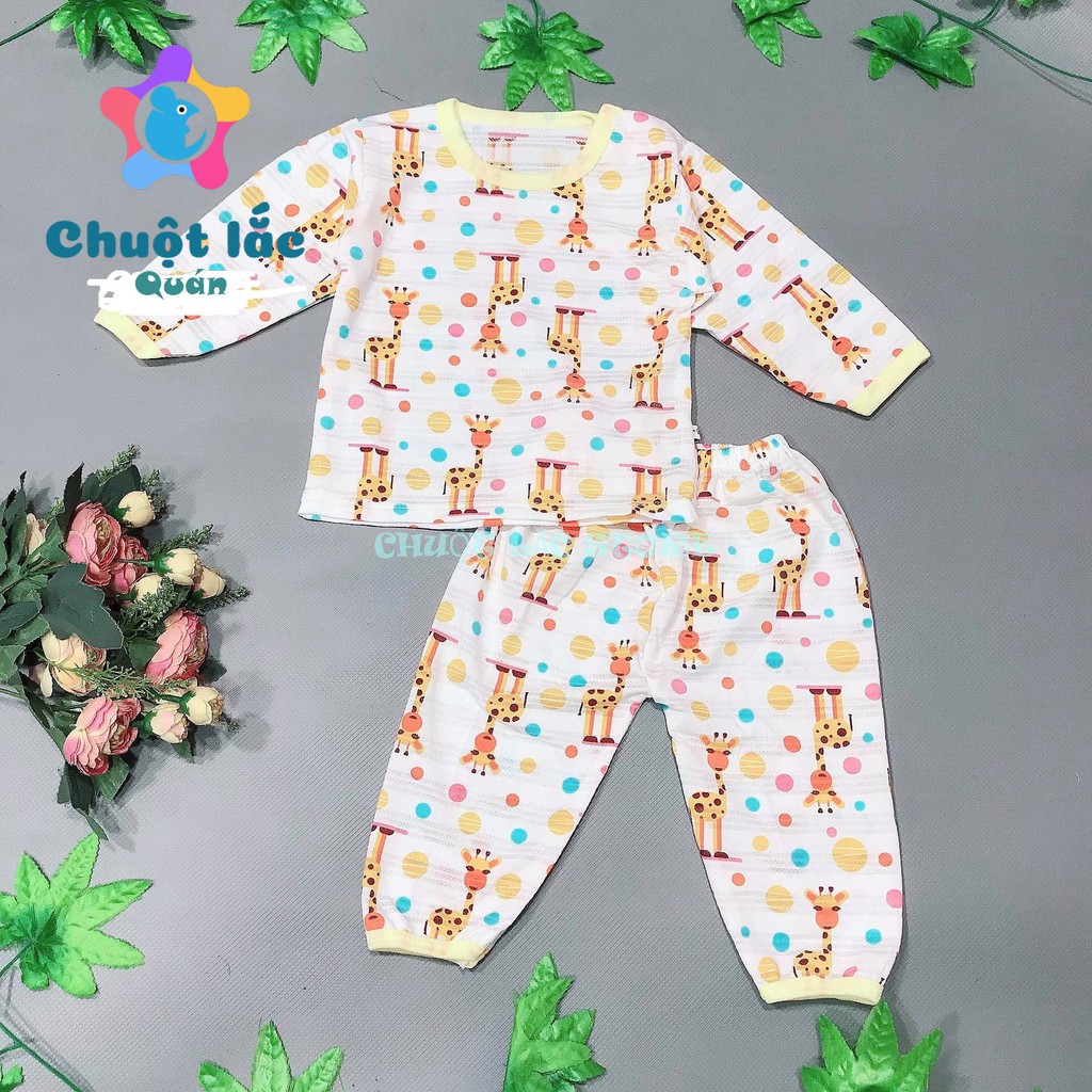 Bộ Đồ Cotton Giấy Thái Chuột Lắc Store Mềm Mại Hút Mồ Hôi Cho Bé Trai Và Bé Gái Từ 4Kg Đến 14Kg