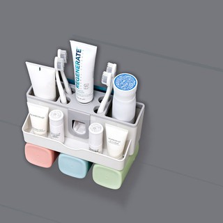 dụng cụ nhả kem đánh răng kèm 3 cốc lúa mạch