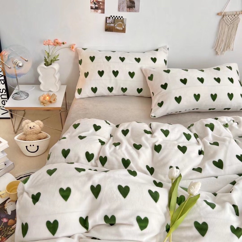 Chăn ga gối Nỉ nhung mịn Vintage SHOP vũ thị thơm