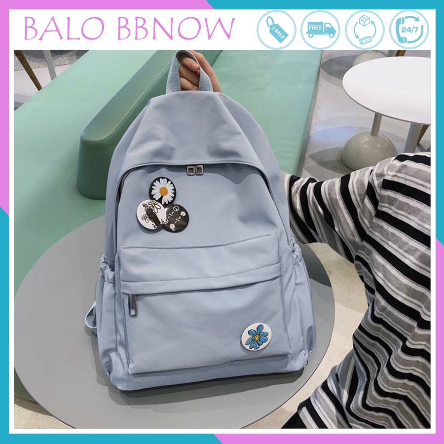 Balo nữ giá rẻ cá tính thời trang đi học BBNOW BL9 - tặng kèm 4 sticker cực kỳ cute