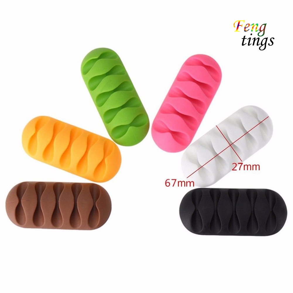 Kẹp giữ dây cáp 5 ngăn tự dính tiện dụng giá đỡ