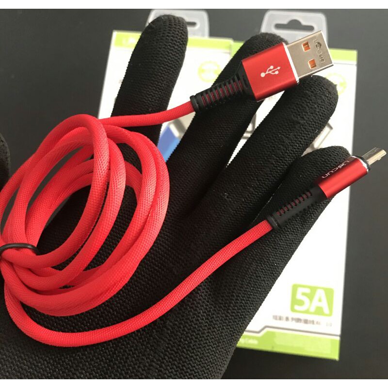 Dây cáp Micro Usb Lecun XC-10 5A Dây Dù Đầu Đút Thép Chắc Chắn
