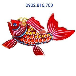 [Ảnh thật] Đồ chơi lồng đèn trung thu truyền thống - Lồng đèn kiếng hình CÁ CHÉP 65cm tặng 10 đèn cầy