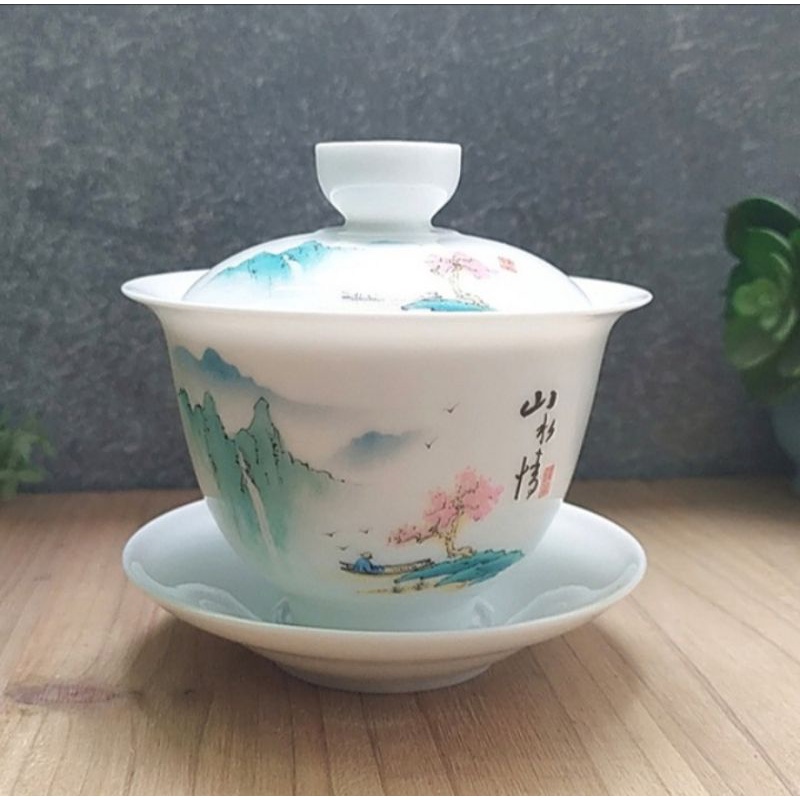 chén khải bằng sứ cao cấp vẽ thủ công rất đẹp và tinh xảo