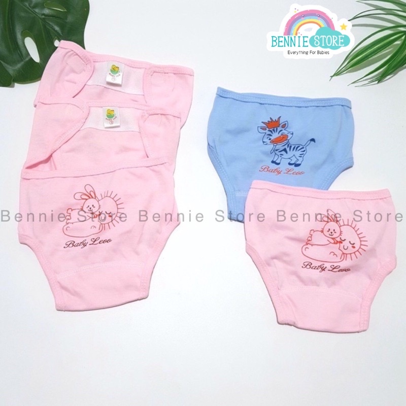 Tã vải dán Baby Leo có size 3-8kg chất liệu cotton, Tã vải tam giác cho bé size 1,2,3