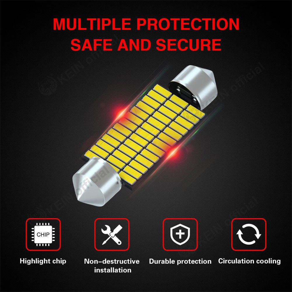 Bóng Đèn Led 2022 31MM 36MM 39MM 41MM C5W C10W C3W Ánh Sáng Trắng Chuyên Dụng Dành Cho Ô Tô