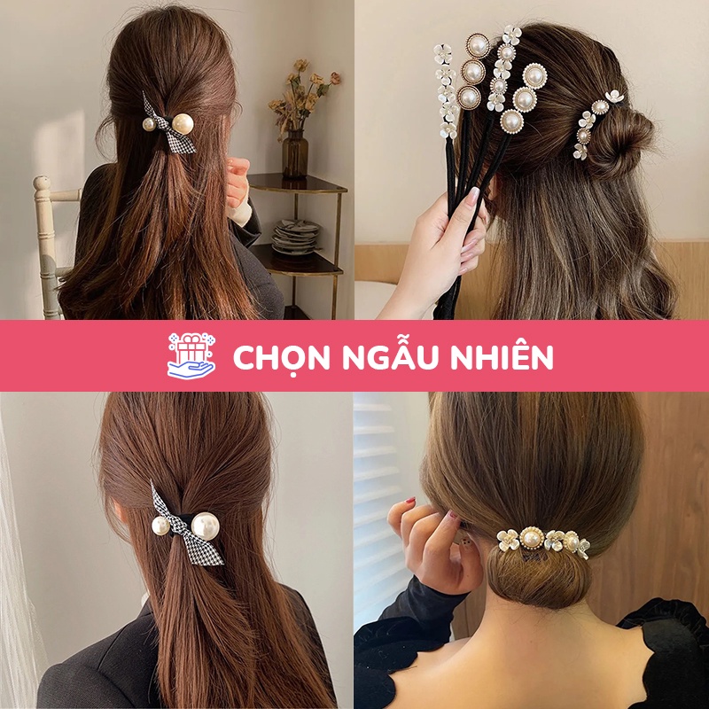 Dây Buộc Tóc / Kẹp Tóc Thắt Nơ Xinh Xắn Hình Trái Cây & Hoạt Hình