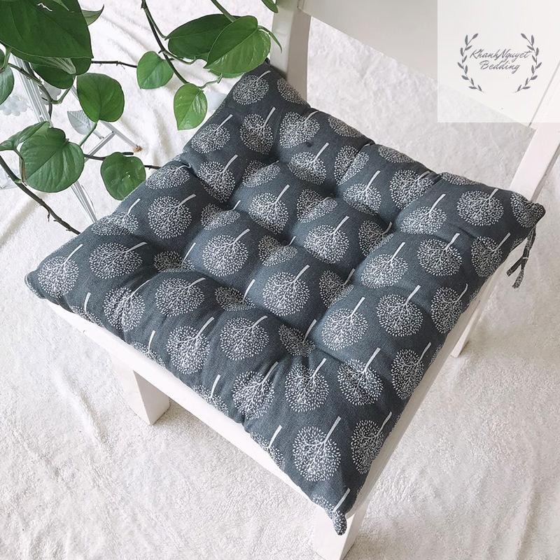 Đệm Ngồi Bệt Vuông 🌿FREESHIP🌿 Đệm bệt vintage Lót Ghế  45x45x5cm