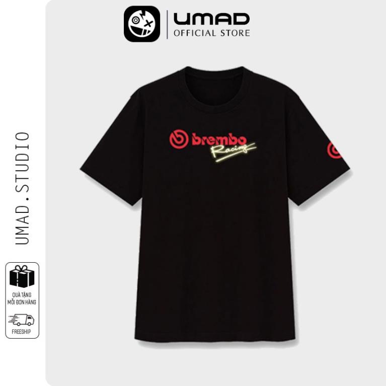 Áo thun nam UMAD Brembo cổ tròn phông Unisex Racing Boy Xe Độ vải thể thao có Big Size ❕