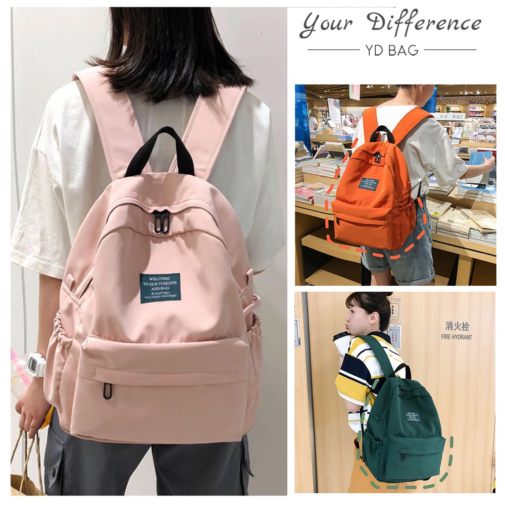 Mới Balo Đi Học Vải Nylon Cỡ Lớn Thiết Kế Đơn Giản Cho Nữ