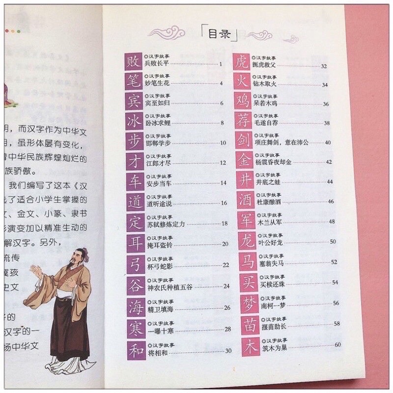 Câu chuyện chữ Hán có pinyin