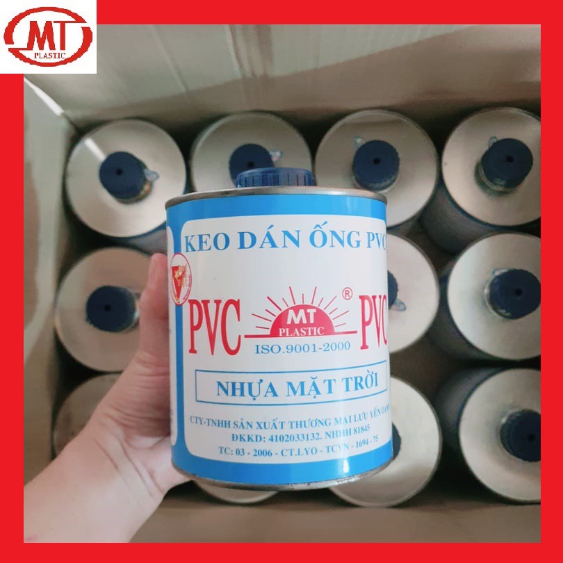 [Hiệu Mặt Trời] keo dán ống nước PVC lon 1kg (có cọ)