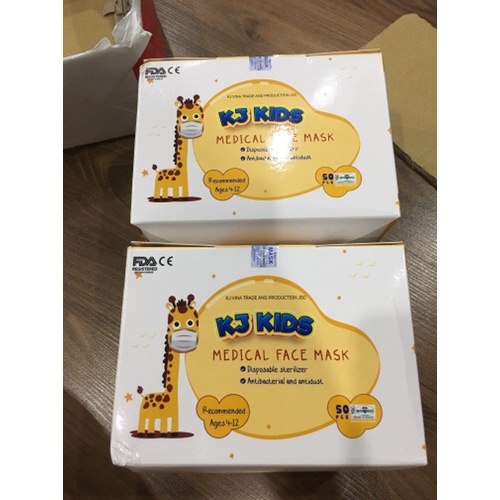 Khẩu trang y tế trẻ em 4 lớp KJ KIDS có giấy kháng khuẩn | BigBuy360 - bigbuy360.vn