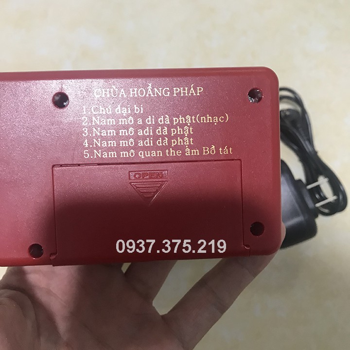 Máy niệm Phật Tụng Kinh có sẵn 5 Bài Kinh  Nhất Tâm Niệm Phật Có Sẵn Dây Nguồn