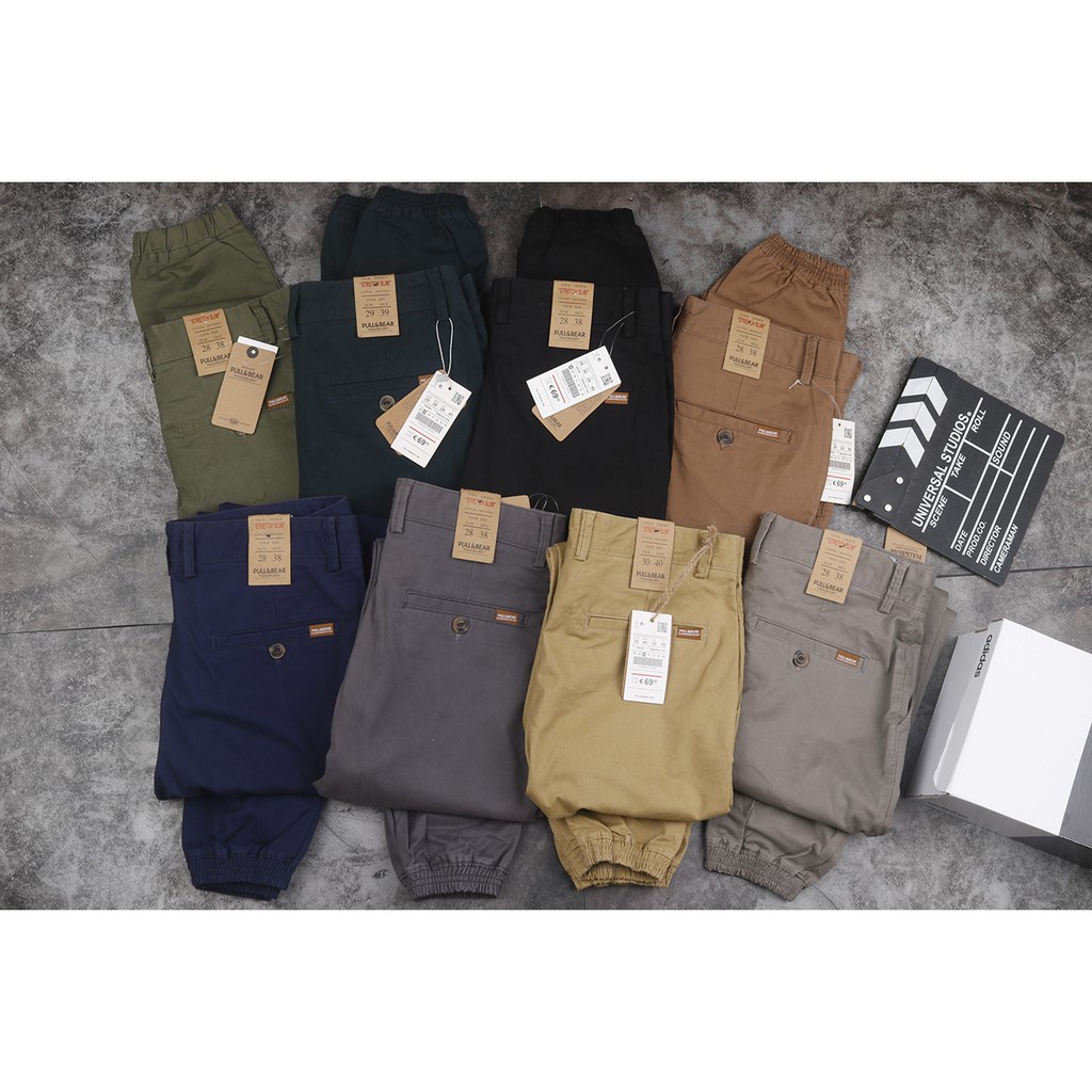 [Hàng Hot ] Giảm Giá Quần kaki Jogger pull and bear vải co giãn 4 chiều hàng VXNK