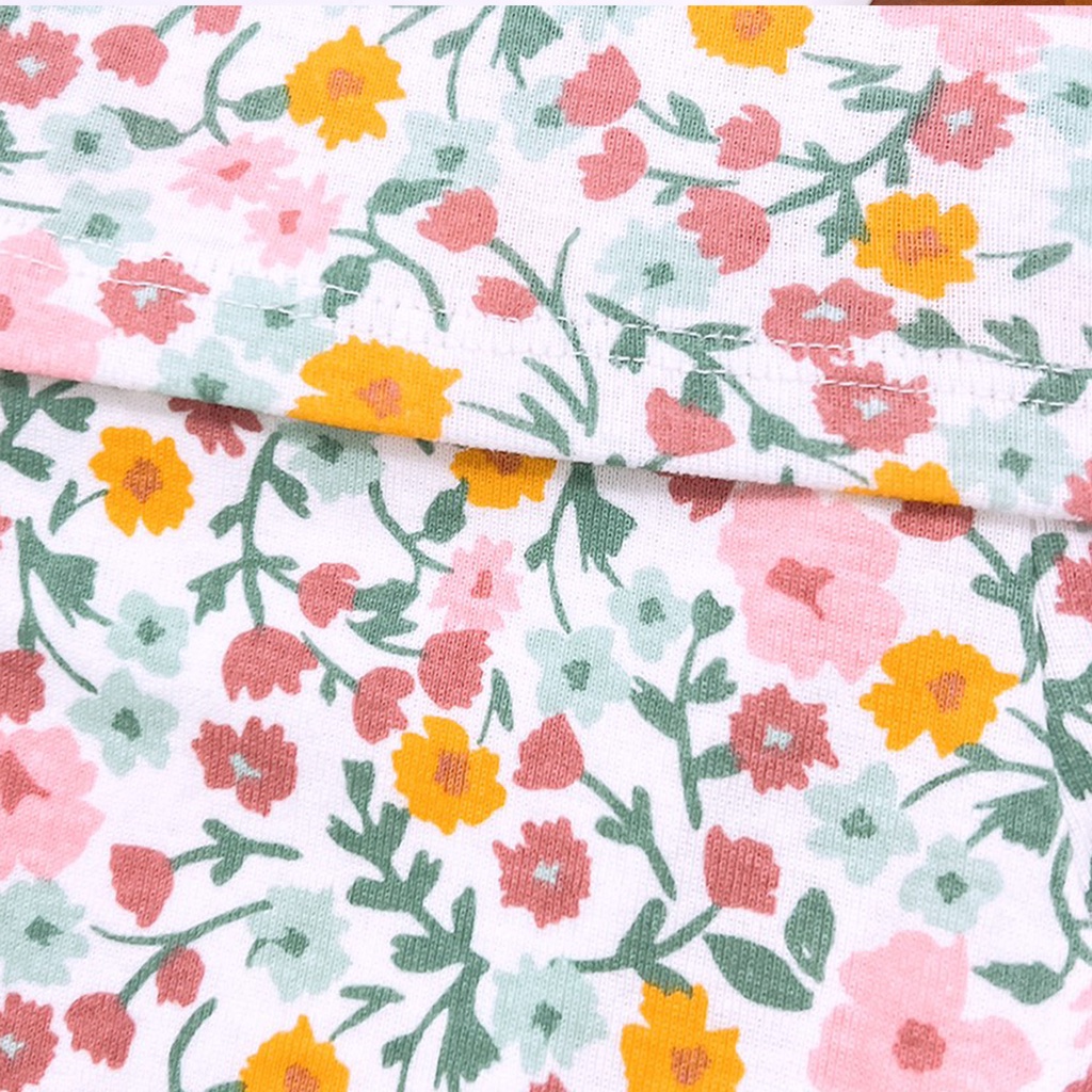 Bộ thun dài tay thu đông cho bé gái Happy kids, cho bé từ 1-4 tuổi AT.22.04