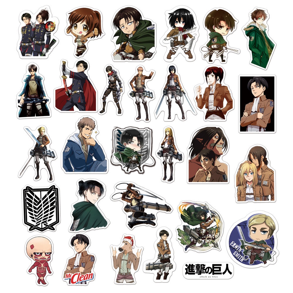 Hình dán sticker hoạt hình anime Attack on Titan - DB.122