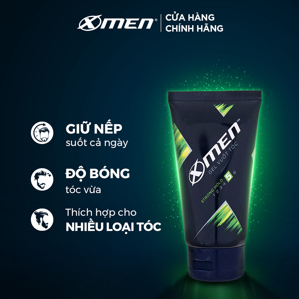 Gel vuốt tóc X-men Cứng tóc 150g - Strong Hold