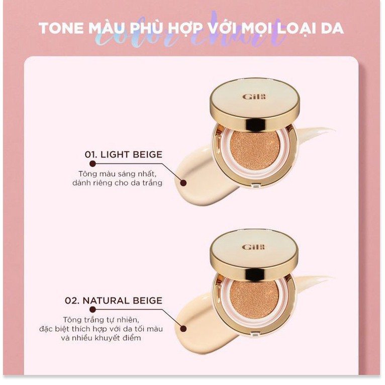 [Mã giảm giá của shop] Phấn Nước Che Phủ Gilaa Long Wear DD Cushion