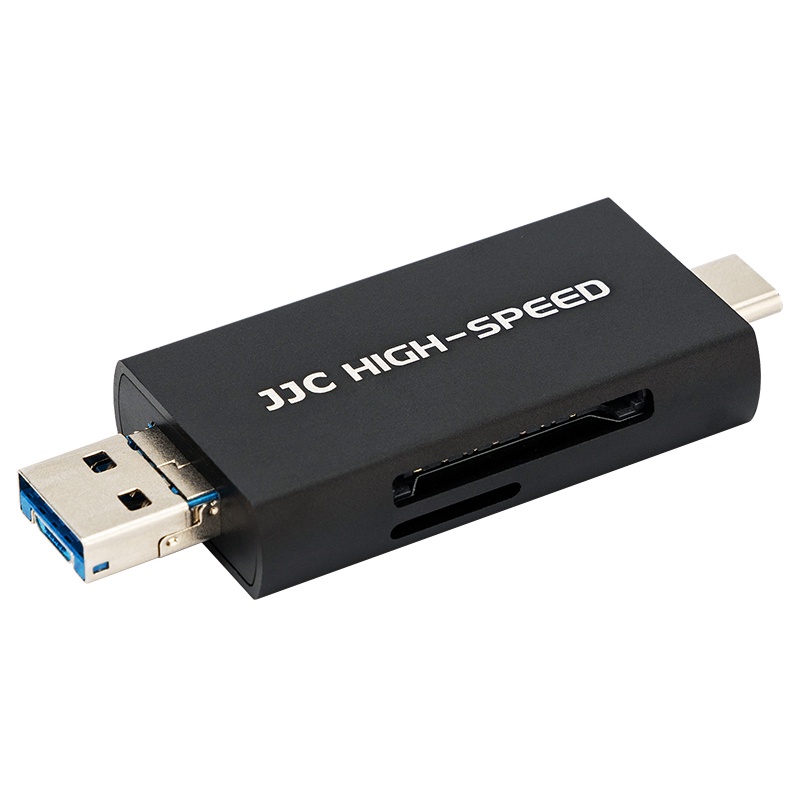 JJC Đầu Đọc Thẻ Nhớ Jjc USB 3.1 Tốc Độ Cao Có Thể Đọc Thẻ SD/Micro SD Cổng USB 3.1/Type C/Micro USB Ba Trong Một