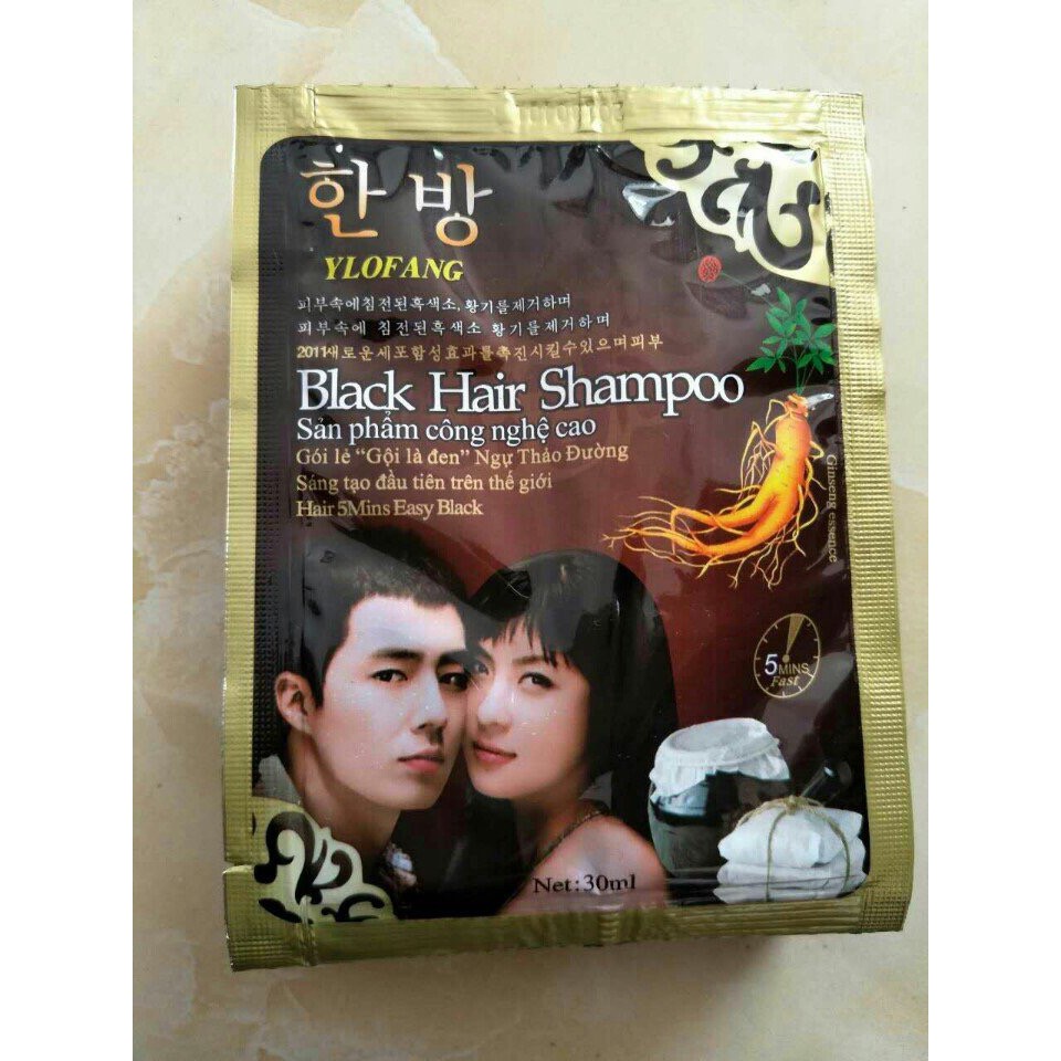 combo 10 gói dầu gội là đen