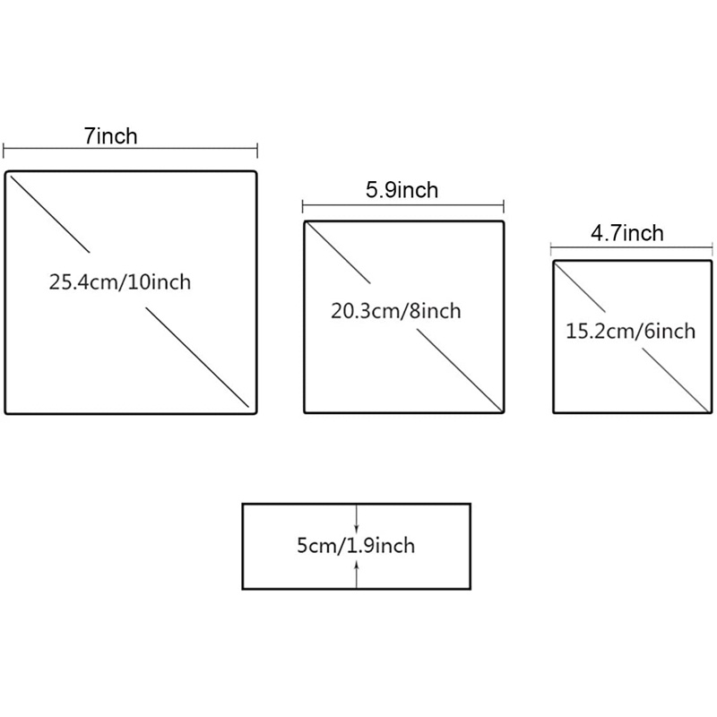 Set 3 Khuôn Làm Bánh Chống Dính Bằng Thép Không Gỉ
