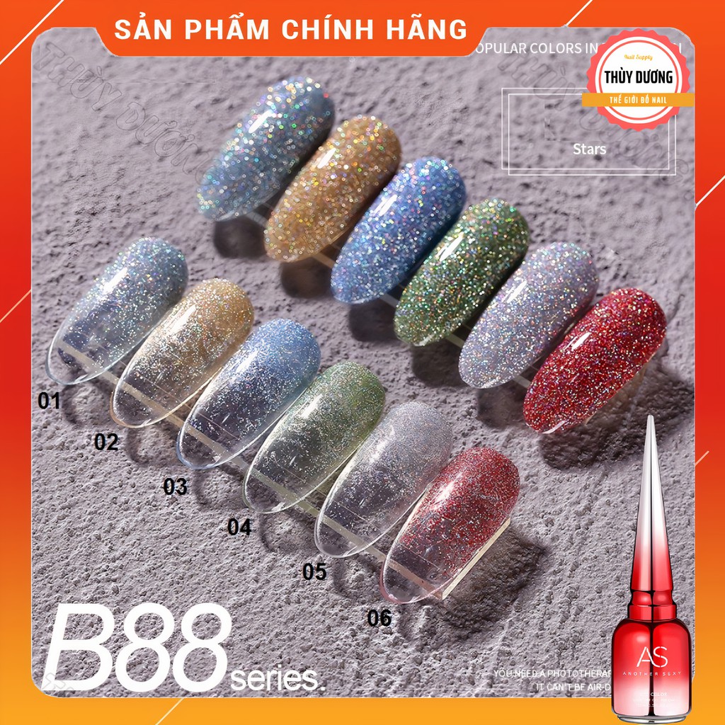 Sơn gel AS chính hãng chai đỏ mã B88 15ml