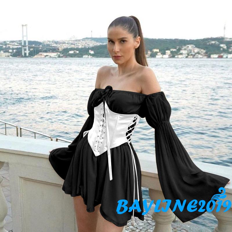 Đai Nịt Bụng Corset Định Hình Eo Màu Trơn 3 Màu Sắc Dành Cho Bạn Nữ