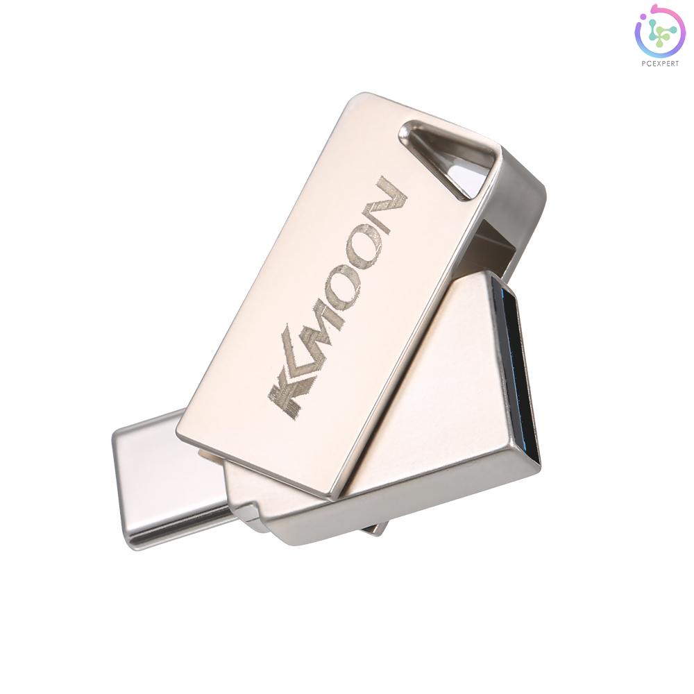 KKmoon USB Flash Drive USB3.0 Type-C Mini Portable U Disk 64GB Pendrives Pen Drive Silver for Phone PC Laptop