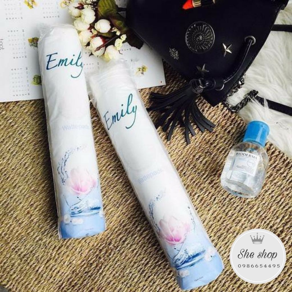 Bông Tẩy Trang Emily Đức -100% Bông Cotton Gói 120 Miếng.