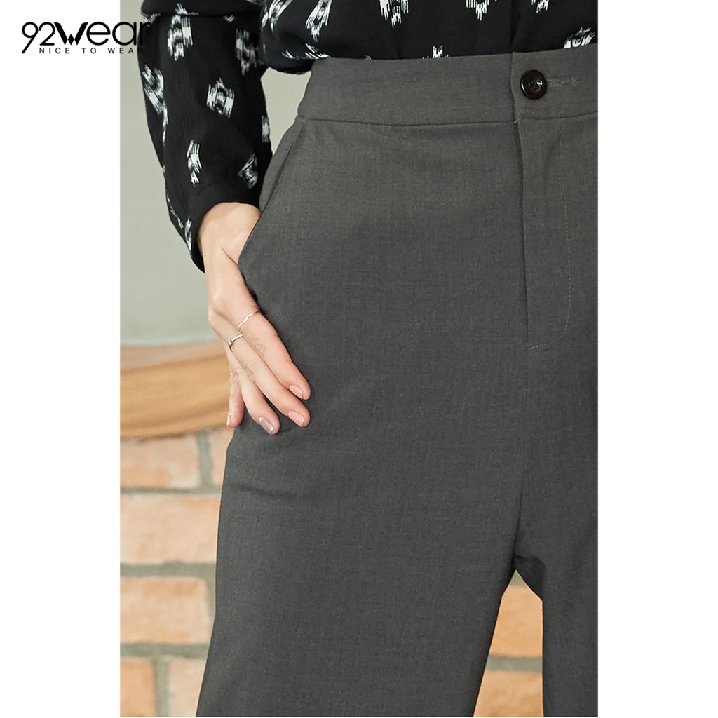 Quần baggy nữ công sở 92WEAR đủ màu, đủ size, ống suông 2 túi chéo QAW0827 | BigBuy360 - bigbuy360.vn