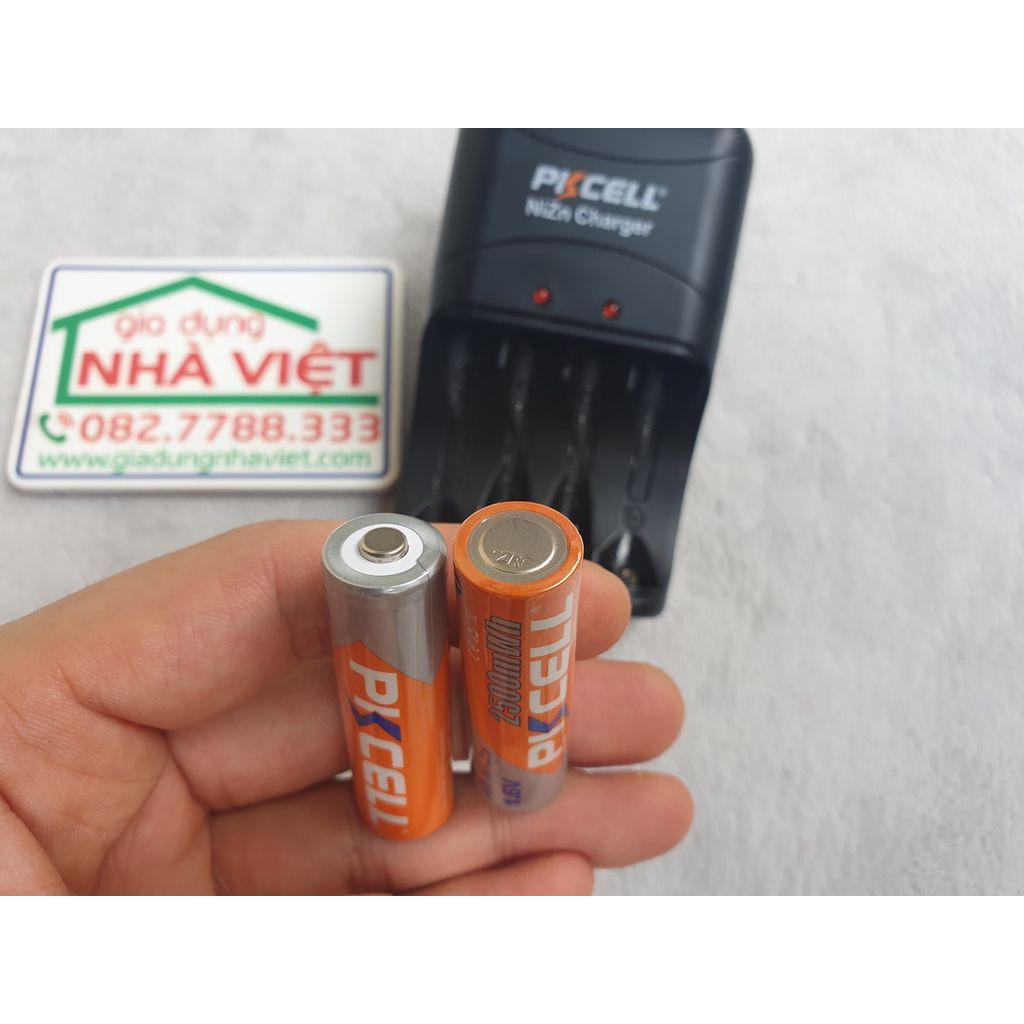 Bộ 2 pin đũa sạc Ni-Zn PkCell AAA 1.6V 900mWh