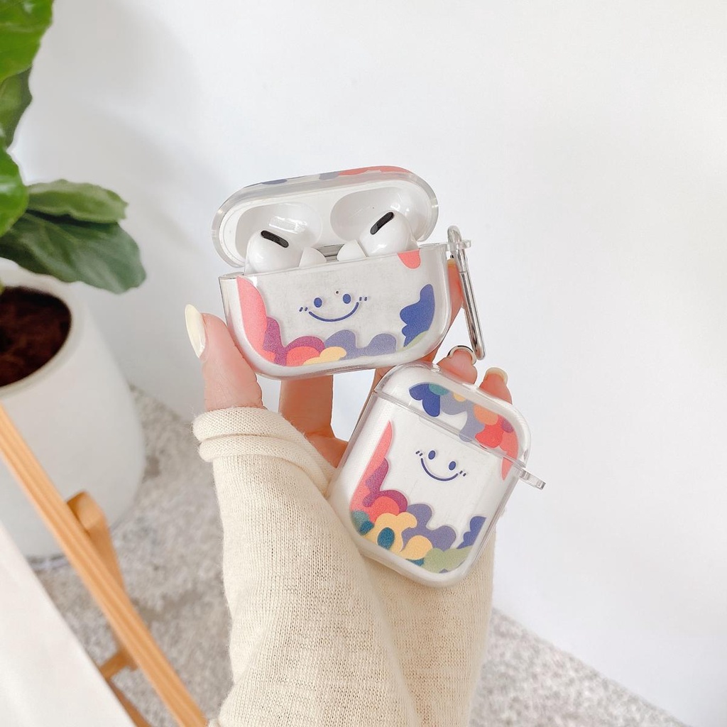 Airpods Jane color Smiley Soft TPU Case Wireless Headset Cover For Airpods 1/2/3 pro