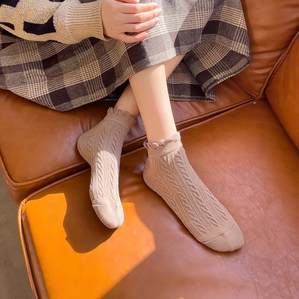 Đôi Vớ Phối Ren Phong Cách Harajuku Dành Cho Nữ