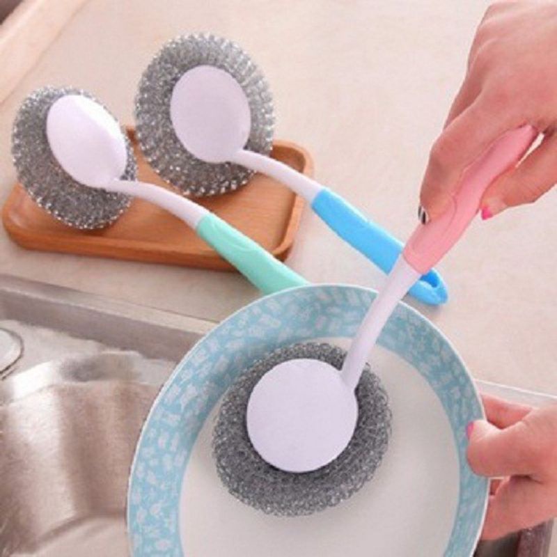 Cọ Rửa xoong nồi không rỉ, bùi nhùi đánh xoong nồi Có Tay Cầm Siêu Bền Có Tay Cầm Sạch Sẽ