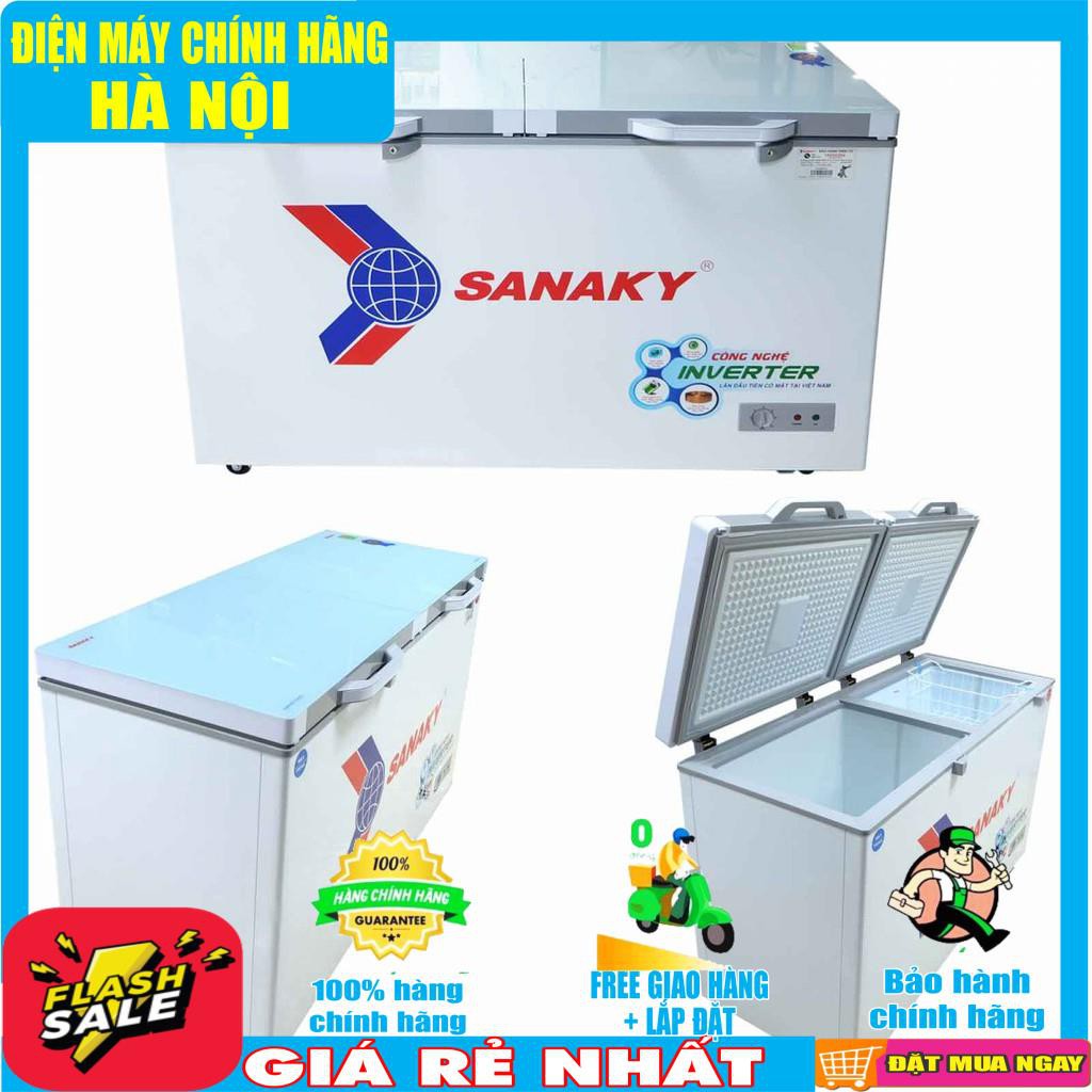 Tủ đông Sanaky mặt kính 1 chế độ Inverter(xám) VH-3699A4K