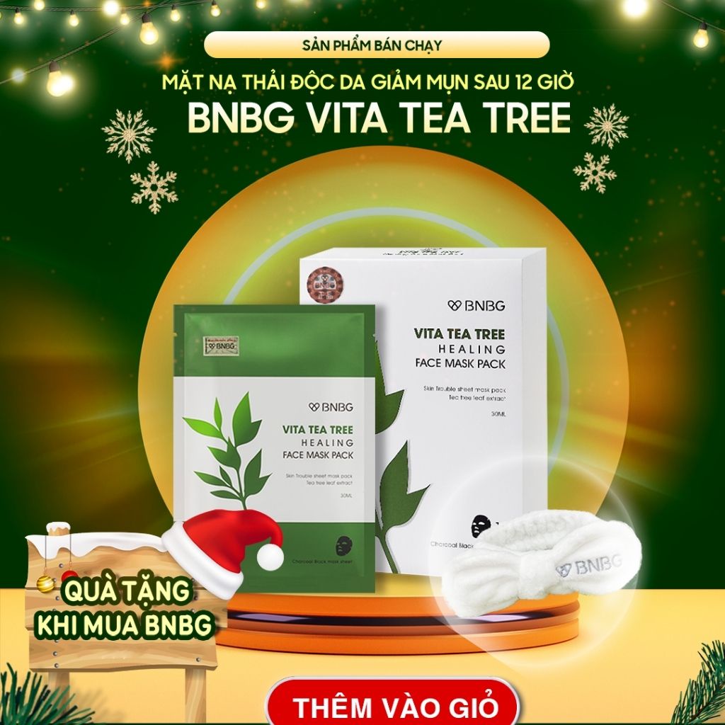 Mặt Nạ Tràm Trà BNBG Thải Độc, Giảm Mụn Vita Tea Tree Healing Face Mask Pack  30ml