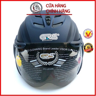[CHÍNH HÃNG] Mũ Bảo Hiểm Nửa Đầu GRS A760K (xanh tím than nhám)
