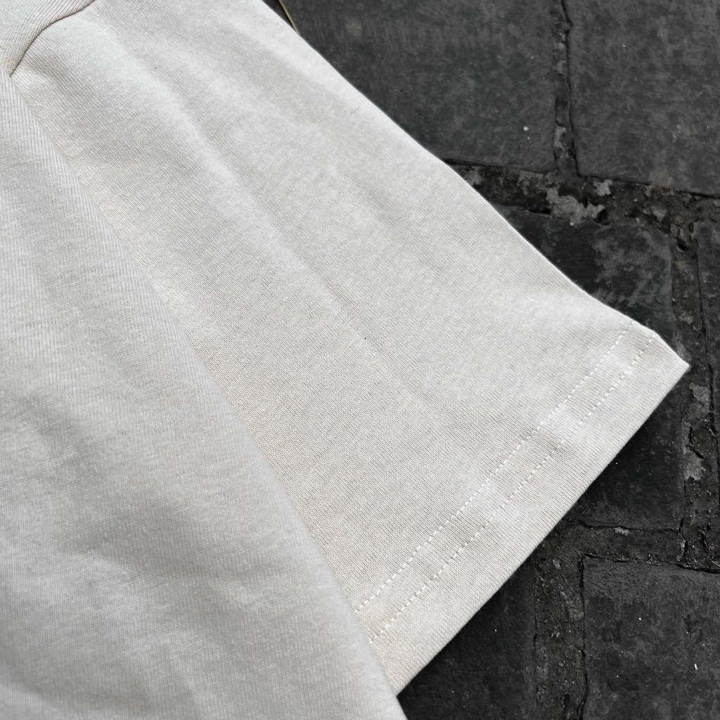 Áo thun tay lỡ nam nữ MEANSTORE phông in hình cotton mềm mịn form rộng màu be Ulzzang - Michigan State