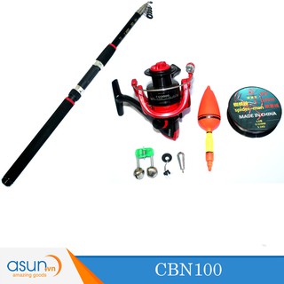 Bộ Cần Câu Máy Rút 2m7 - 3m Và Máy Câu Đứng FD30 và Phụ Kiện Đi Câu