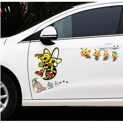 Tem combo Ong vàng - Decal 19 chú ong vàng dán xe tải, ô tô