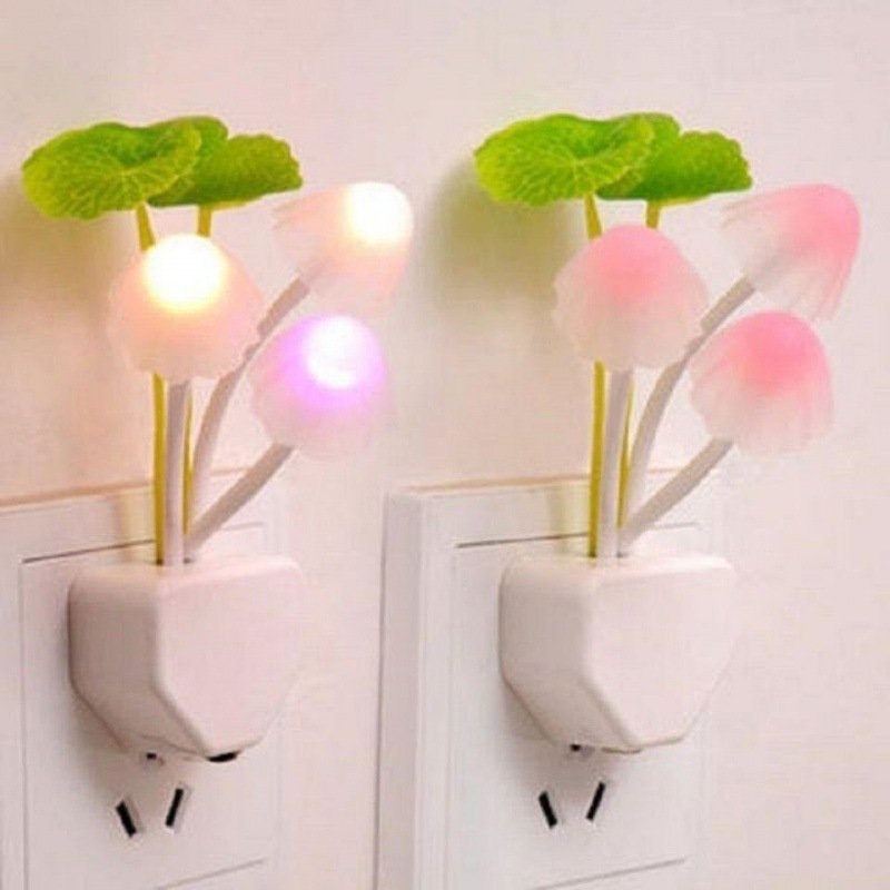 Đèn Ngủ Nấm Cảm Biến Tự Sáng Khi Về Đêm - Siêu Tiết Kiệm Điện, Bóng Đèn Led Tuổi Thọ Cao,Siêu Bền