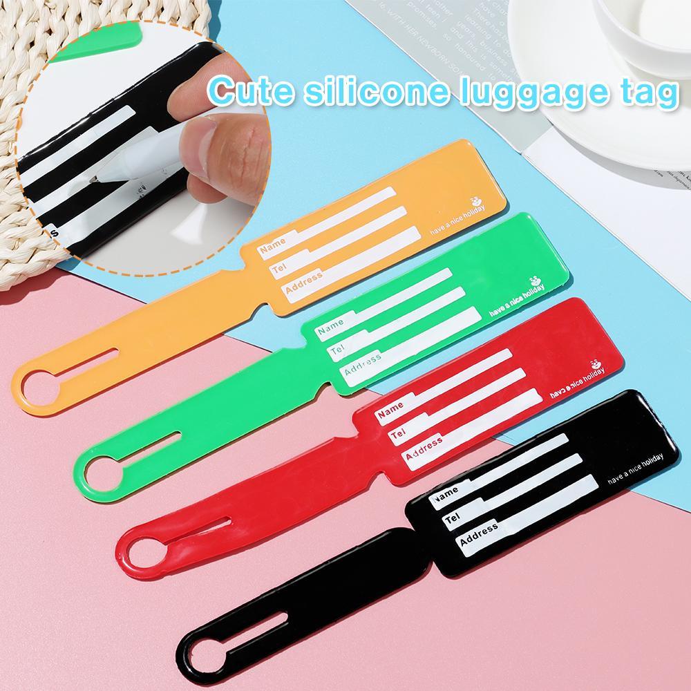 Oflar Thẻ Hành Lý Bằng Silicon Họa Tiết Hoạt Hình Dễ Thương