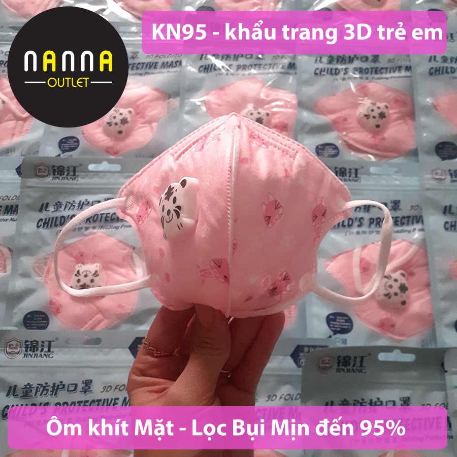 [CÓ VAN] Khẩu trang 3D lọc bụi mịn KN95 cho Trẻ 4 đến 12 tuổi