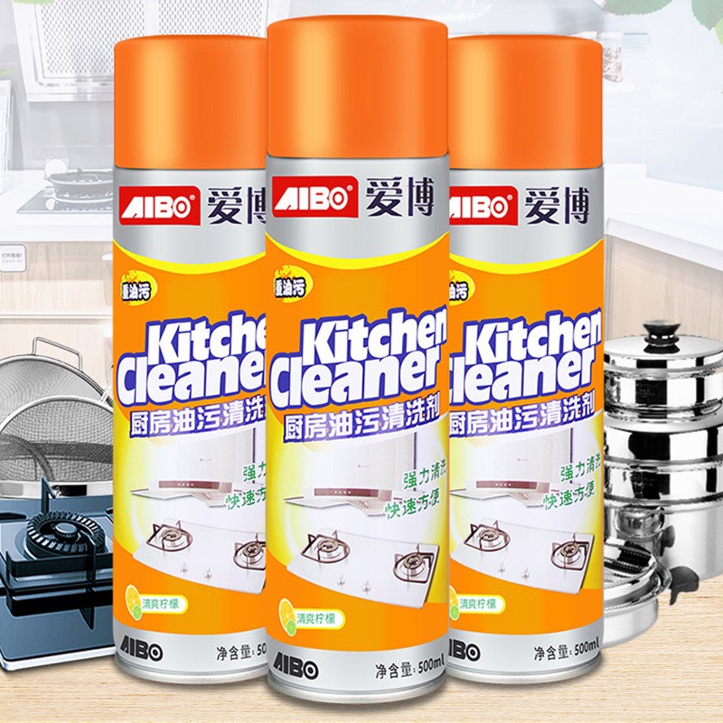 Chai / Bình xịt bọt tuyết tẩy rửa siêu sạch mầu cam kitchen cleaner nhà bếp 500ml - Tẩy Siêu Mạnh Siêu Sạch