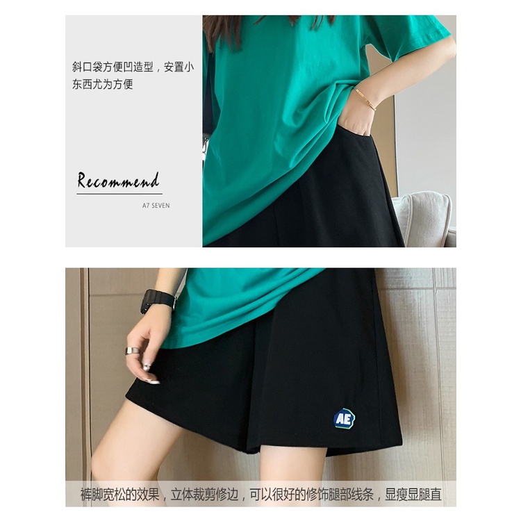 Quần short ZHELIHANGFEI dây rút vải cotton thời trang thể thao cho nữ oversize