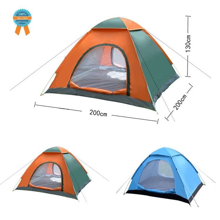 Lều dã ngoại - Lều cắm trại tự bung chống nước chất lượng cao 2m x 2m