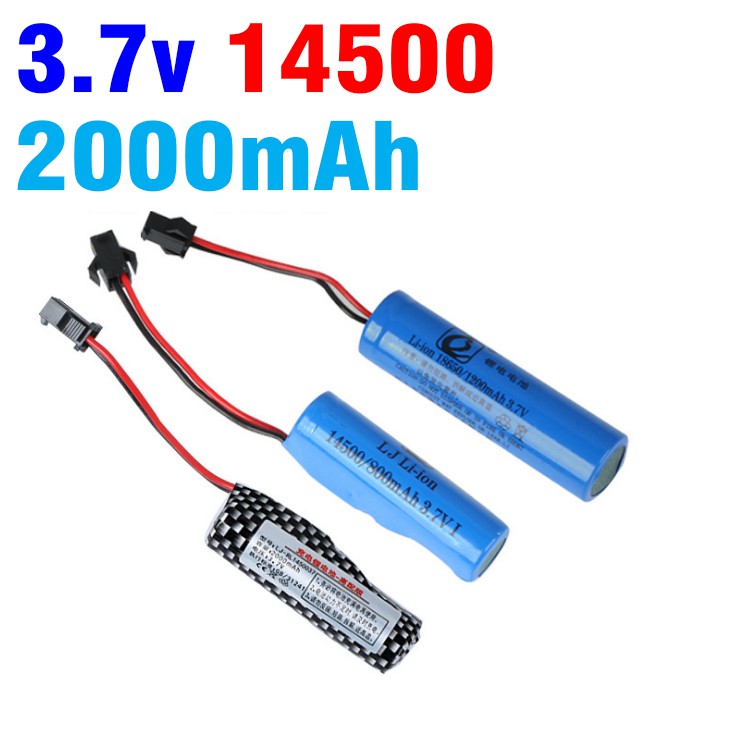 Pin sạc 3.7v 14500 dung lượng cao 2000mah cho xe mô hình điều khiển